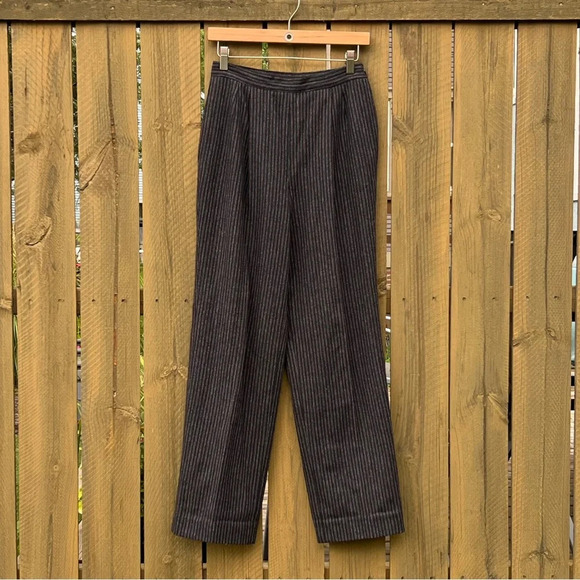 Very Special Quality Vintage Pinstriped Wool Trousers Women’s 27 X 29 - Picture 1 of 7